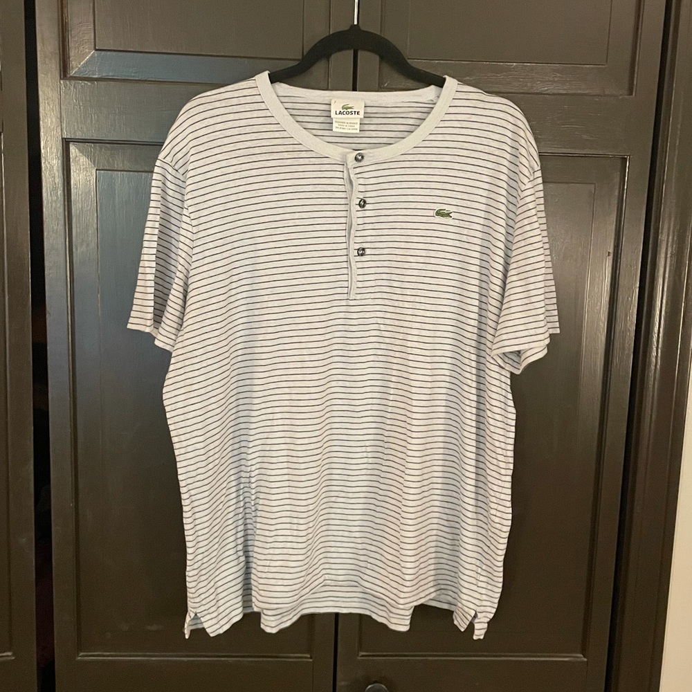 Lacoste Men’s Henley T-Shirt size 7 (US 2X)